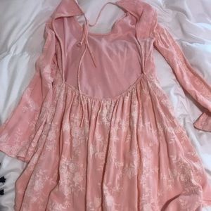 Pink Dress with White Flowers